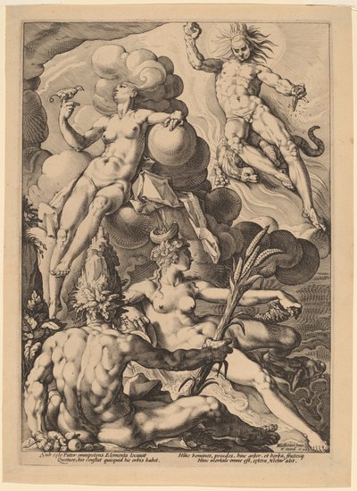 四大元素 作： attributed to Jacob Matham, after Hendrick Goltzius