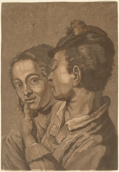 2人の恋人 作： attributed to John Baptist Jackson, probably after Giovanni Battista Piazzetta