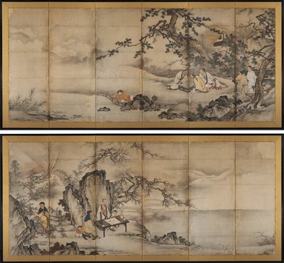 4つの成果 作： attributed to Kano Shōei