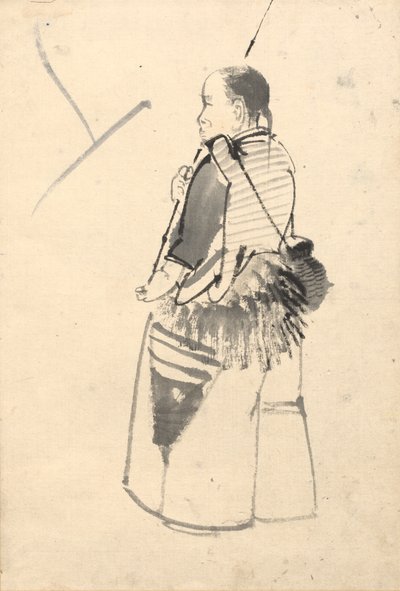 漁師の衣装を着たダンサー 作： attributed to Kono Bairei