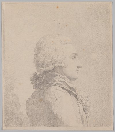 男の横顔の肖像画 作： attributed to Louis Rolland Trinquesse