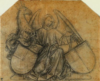 2 つのエスカッションを支える天使 作： attributed to Nikolaus Gerhaert von Leyden