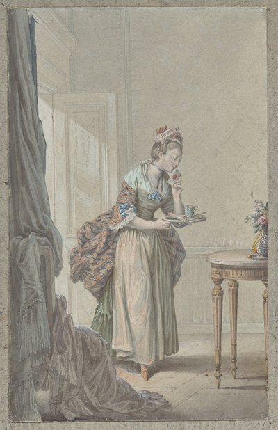 手紙を持つ女性 作： attributed to Sigmond Freudeberg