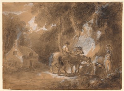 春に止まる 作： attributed to Thomas Barker