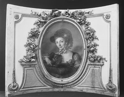 セットの 1 つである犬を連れた女性、1770 ～ 90 年。 作： ca. 1775 . French Painter