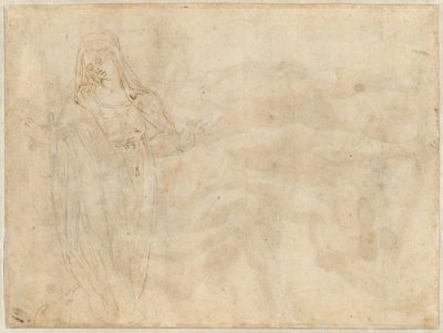 ひざまずく女性 [裏面] 作： called Bertoia Jacopo Zanguidi