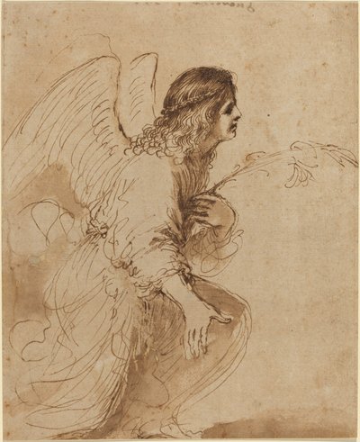 受胎告知の天使 作： called Guercino Giovanni Francesco Barbieri