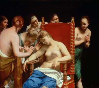 クレオパトラの死 作： called Guido Canlassi Guido Cagnacci