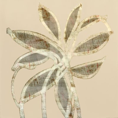 抽象的な質感の葉 作： 
