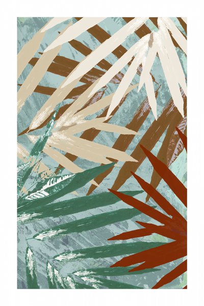 「熱帯の葉」の抽象画 作： 