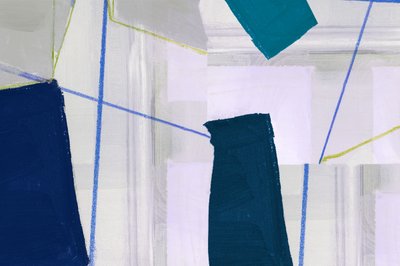 青の幾何学的抽象画 作： cartissi
