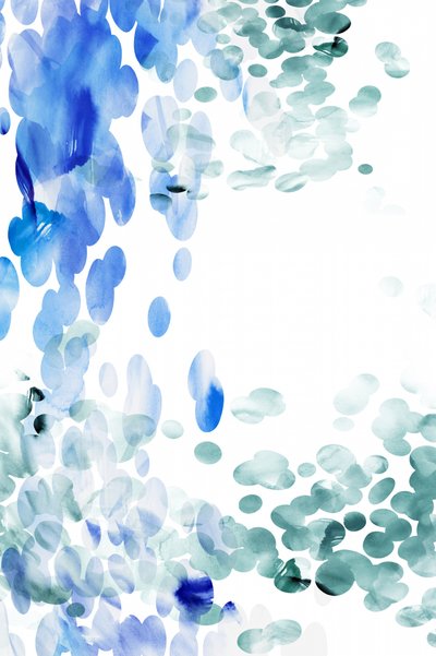青い水彩の滴 作： cartissi