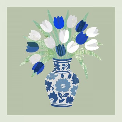 チャイニーズ調のチューリップの花束 作： 