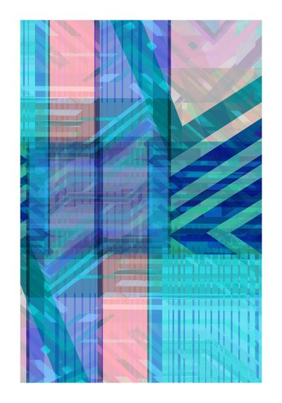 カラフルな幾何学的な抽象画 作： cartissi