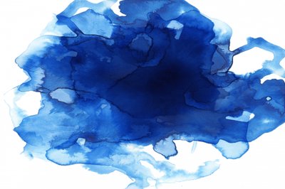 深い青の水彩の飛沫 作： 
