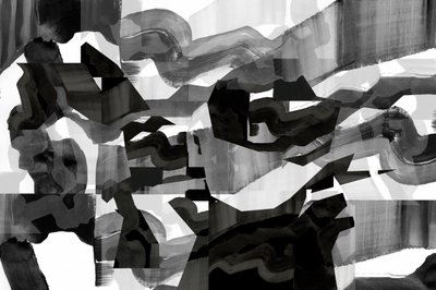 ダイナミックなグレースケールの抽象表現 作： cartissi
