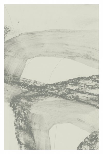 流れるようなグレーの抽象画 作： cartissi