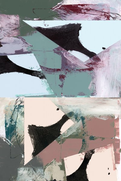 落ち着いた色合いの幾何学的な抽象画 作： cartissi