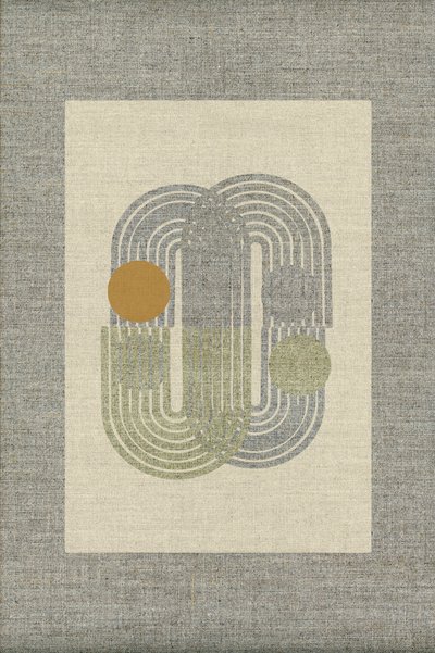 落ち着いた色合いの幾何学模様アーチ 作： cartissi