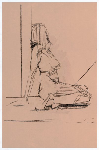 物思いにふける女性のスケッチ 作： cartissi