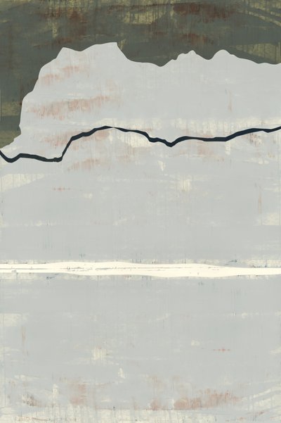 静謐な山 抽象画 作： 