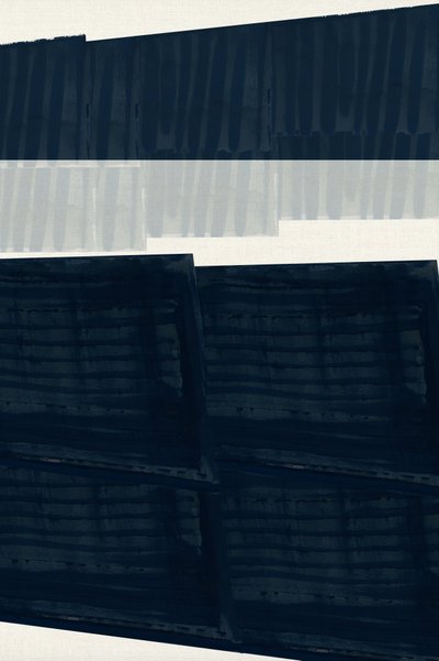 質感のあるインディゴのブロック 作： 