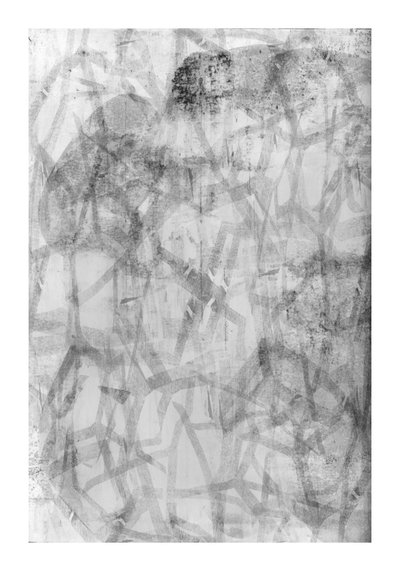 質感のあるモノクロの抽象画 作： cartissi