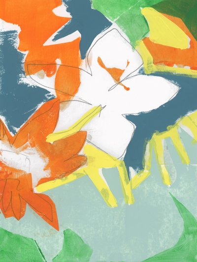 鮮やかな抽象的な花 作： cartissi