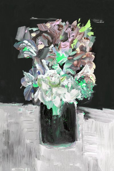 鮮やかで絵画的な花束 作： cartissi