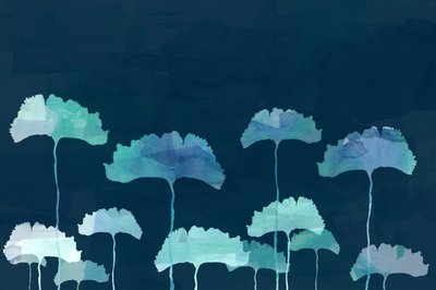 水彩画の青いイチョウ 作： cartissi