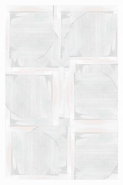 白の幾何学的な抽象画 作： cartissi