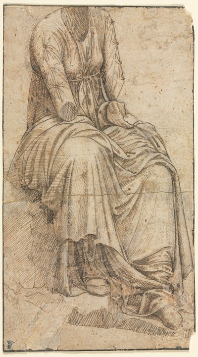 座っている女性のローマ像のコピー 作： circle of Domenico Ghirlandaio