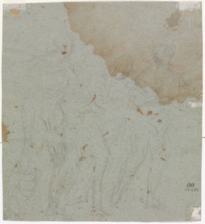ロトと娘たちのスケッチ (裏面) 作： circle of Pietro da Cortona