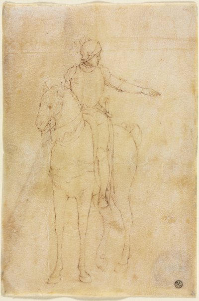 馬に乗った装甲図 作： circle of Vittore Carpaccio