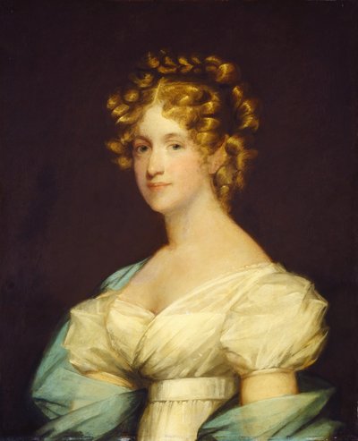 シャーロット・モートン・デクスター（アンドリュー・デクスター夫人） 作： completed by an unknown artist Gilbert Stuart