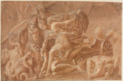 プリマティッチオのジュノ覚醒睡眠後のコピー 作： copy after Francesco Primaticcio