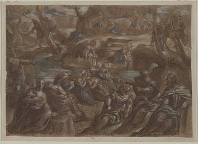 ティントレット作「マナを集めるイスラエルの子供たち」のコピー 作： copy after Jacopo Tintoretto