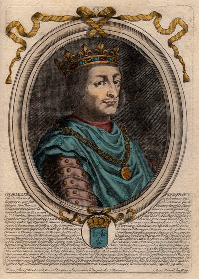 フランス王シャルル7世（1403-1461）の肖像 - CHARLES VII (1403-1461) King of France 作： de Larmessin