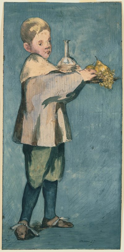 トレイを運ぶ少年 作： Édouard Manet