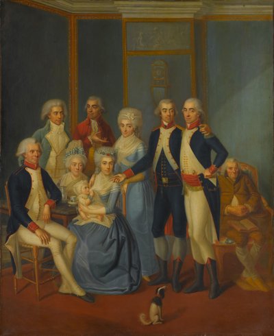 軍事家族の肖像、カリフォルニア州。 1789-90。 作： early 19th century painter.