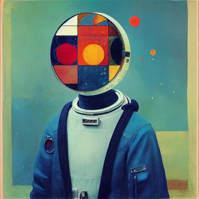 抽象画, ロシアの宇宙飛行士, 壁掛けアート｜キャンバスプリント 作： F. Abderrahim