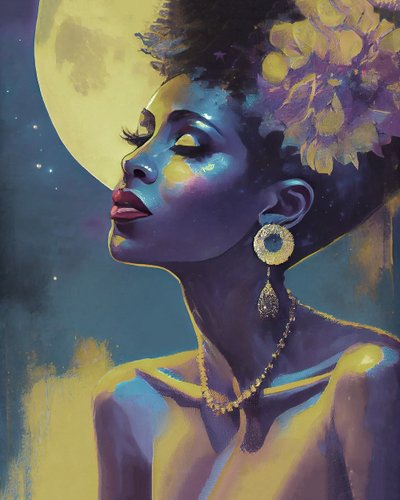 美しい女性, ヴィンテージの肖像画｜オンデマンド・キャンバス・プリント 作： F. Abderrahim