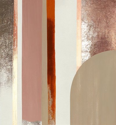 デジタル絵画、茶色の抽象的な線、壁 アートプリント オンデマンド 作： F. Abderrahim
