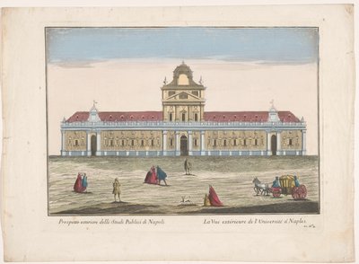 ナポリ大学の眺め Prospetto esteriore delli Studi Publici di Napoli (オブジェクトのタイトル) 作： familie Remondini (attributed to)
