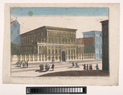 Gezicht op het Palazzo Doria-Tursi te Genua Strada Nuova にある Duca d