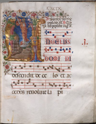 アンチフォナリー: 頭文字 A、復活 作： follower of Girolamo da Cremona