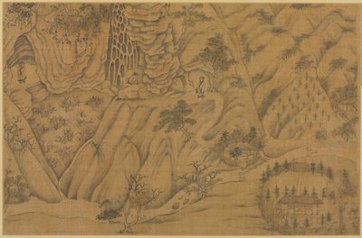 竜面（「眠れる龍」）山脈に住む 作： follower of Li Gonglin