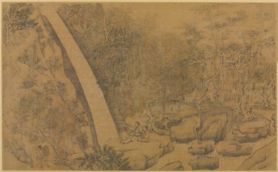 竜面（「眠れる龍」）山脈に住む 作： follower of Li Gonglin