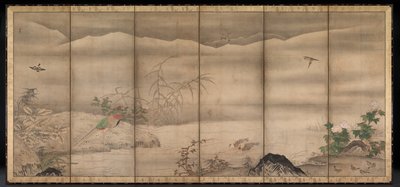 四季折々の風景の中の鳥と花 作： follower of Sesshū Tōyō