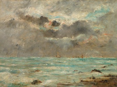 トルヴィルの海岸 作： imitator of Eugène Boudin